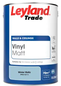 Leyland Trade Vinyl Matt Walls & Ceilings Emulsion Paint Winter Waltz (PPG1157-3) 5L