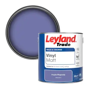 Leyland Trade Vinyl Matt Walls & Ceilings Emulsion Paint Purple Rhapsody (PPG1247-6) 2.5L