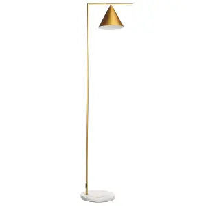 Beliani Modern Metal Floor Lamp Gold MOCAL