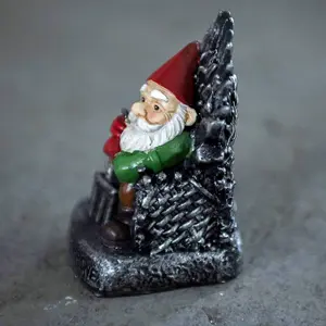 Gnome on a Throne Garden Ornament