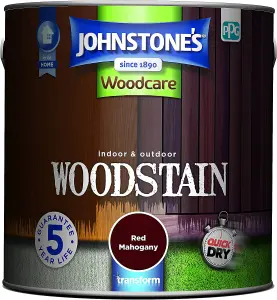 Johnstone's Indoor & Outdoor Woodstain Red Mahogany - 2.5L