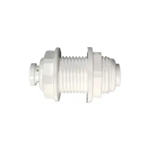 Hommix 1/4" Push Fit to 1/4" Push Fit Bulk Head Connector