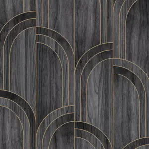 Sublime Modella Wood Black Wallpaper