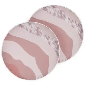 Set of 2 Outdoor Cushions CAMPEI Pink