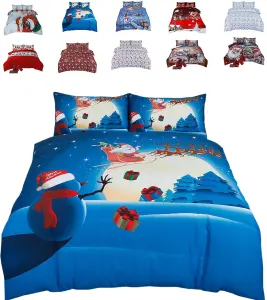 Christmas Snowman DUVET SET 3D Print Polycotton Bedding Set