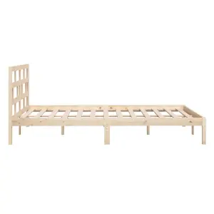 Berkfield Bed Frame Solid Wood Pine 140x200 cm