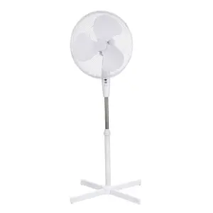 White 16" Pedestal fan