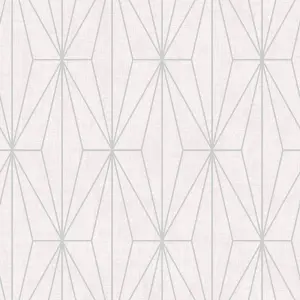 Muriva Pink Geometric Shimmer effect Embossed Wallpaper