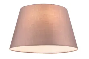 GoodHome Lokombi Taupe Fabric dyed Light shade (D)40cm