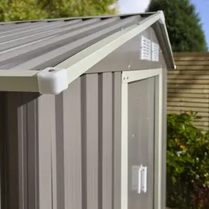 Rowlinson Trentvale 6x4 ft Apex Light grey Metal 2 door Shed