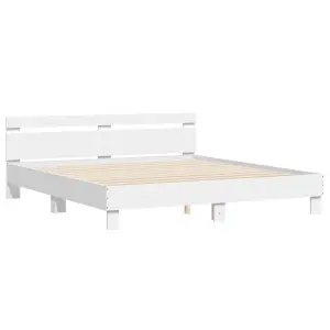 Berkfield Bed Frame without Mattress White 200x200 cm