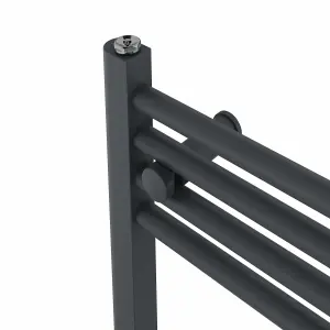 Rinse Straight Bathroom Heated Towel Rail Ladder Radiator Anthracite 1200x600mm