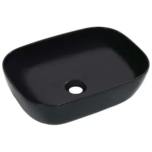 Berkfield Wash Basin 45.5x32x13 cm Ceramic Black