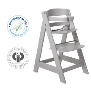 Sit Up High Chair Light grey