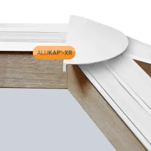 Alukap AKX778W White Ridge radius end cap (W)100mm