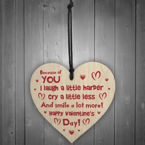 Valentines Day Gift For Him Her Anniversary Gift For Husband Wife Wood Heart Keepsake