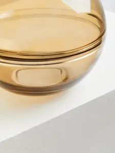 Interiors by Premier Elegant Design Smoked Glass Round Vase, Durable Glass Vase, Easy To Maintain Large Vase For Flowers,