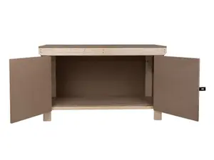 Wooden MDF Top Workbench With Lockable Cupboard (V.9) (H-90cm, D-70cm, L-120cm) with back panel