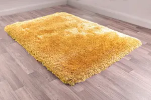 Plain Shaggy Handmade Luxurious Sparkle Rug Easy to clean Living Room and Bedroom-120cm X 170cm