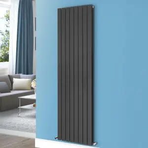 Nes Home 1800 X 546 mm Double Flat Panel Matte Black Radiator