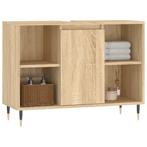 Berkfield Bathroom Cabinet Sonoma Oak 80x33x60 cm Engineered Wood