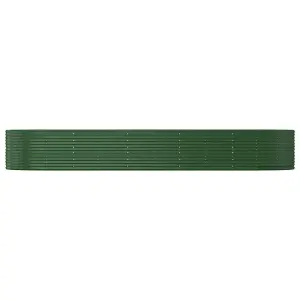 Berkfield Garden Planter Green 447x140x68 cm Powder-coated Steel