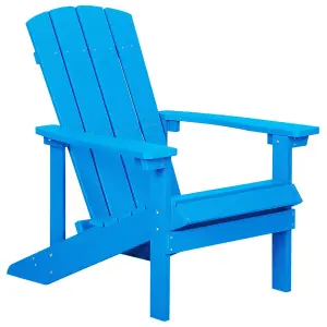 Garden Chair ADIRONDACK with Footstool Blue