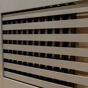 Matt Grey Horizontal Line Radiator Cover - Extra Large