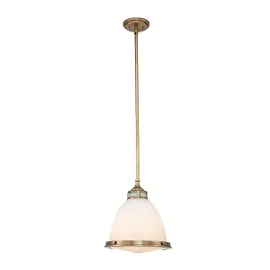 Elstead Hinkley Amelia Dome Pendant Ceiling Light Heritage Brass