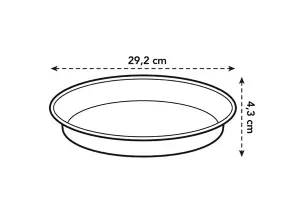 Elho Green Basics Saucer 29cm for Plastic Plant Pot in Cotton White