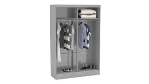 Birlea Lynx 2 Door Sliding Wardrobe With Mirror Grey