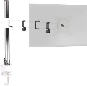 Duronic DM251X3 /WE 1-Screen Monitor Arm with Desk Clamp and VESA Bracket, Adjustable Height Tilt Swivel Rotation - 13-27 - white