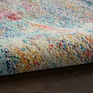 Multicolour Abstract Modern Jute Backing Easy to Clean Rug for Living Room Bedroom and Dining Room-239cm X 320cm