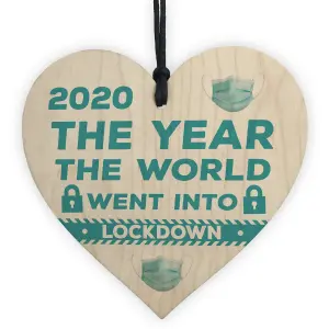 Wooden Heart Christmas Decoration Lockdown Gift Memory Family Gift Home Decor