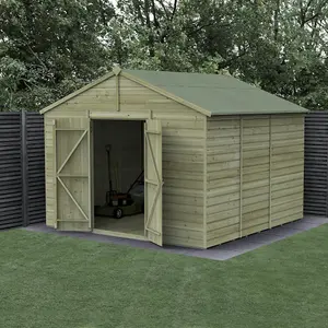 Beckwood 10x10 Apex Shed - No Windows - Double Door