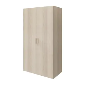 GoodHome Atomia Freestanding Matt oak effect Particle board Wardrobe (H)1875mm (W)1000mm (D)580mm