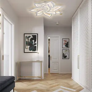 Garwarm 10-Head LED Dimmable Petal Ceiling Light with Remote