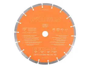 Evolution Premium 255mm Diamond Cutter Blade for Tough Materials