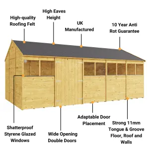 BillyOh Expert Tongue and Groove Reverse Apex Workshop - 20x10 - Windowed