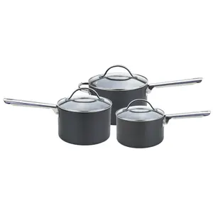 Anolon Professional Black Round Hard Anodised Dishwasher Safe Non-Stick Pan Set Pack of 3