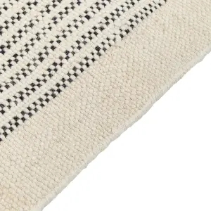 Wool Area Rug 160 x 230 cm Beige and Black DIVARLI