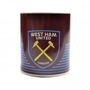 West Ham United FC Linear Mug Claret Red/Sky Blue (One Size)