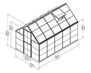 Palram - Canopia Harmony Silver 6x10 Greenhouse