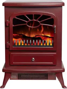 Focal Point Fires 1.8Kw ES2000 Electric Stove - Burgundy | Robert Dyas