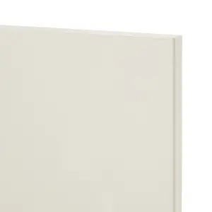 GoodHome Stevia Gloss cream Slab Highline Cabinet door (W)250mm (H)715mm (T)18mm