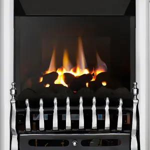 Focal Point Blenheim high efficiency Chrome effect Slide control 4.05kW Gas Fire