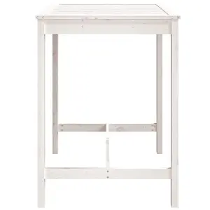 Berkfield Garden Table White 82.5x82.5x110 cm Solid Wood Pine