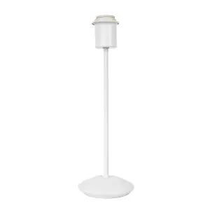 Contemporary and Sleek Matt White Metal Table Lamp Base with Inline Switch