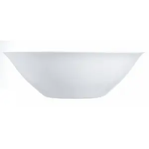 URBNLIVING 9cm Height Luminarc Opal Glass White Salad Bowl