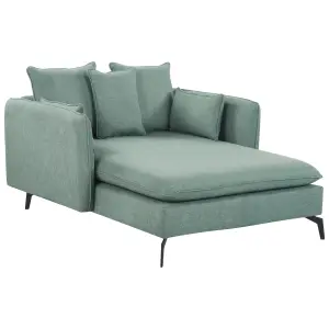 Fabric Chaise Lounge Green CHARMES